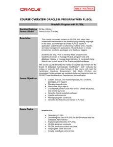 Oracle9i: Program with PL/SQL