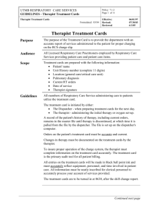 Therapist Treatment Cards