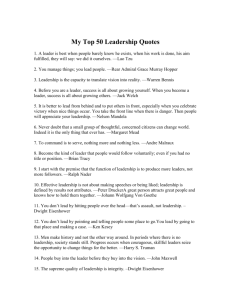 My Top 50 Leadership Quotes