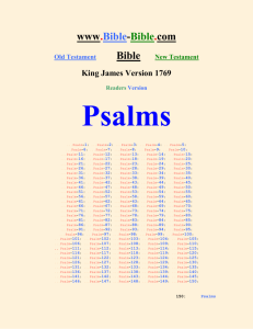 Pslams King James Bible Concordance