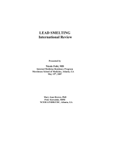 Lead Smelting: International Review
