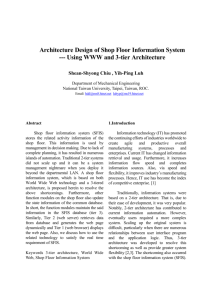 DESIGN OF SHOPFLOOR INFORMATION SYSTEM