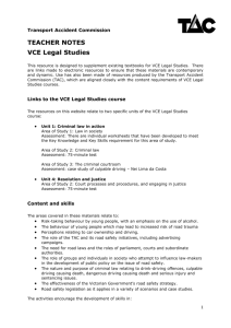VCE Legal Studies - Transport Accident Commission