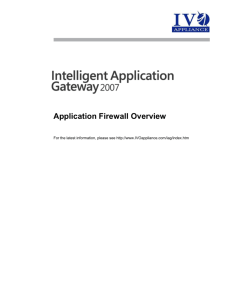 IAG 2007 Application Firewall