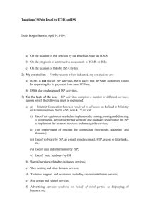 Taxation of ISPs in Brazil by ICMS and ISS