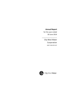 Annual Report - City West Water