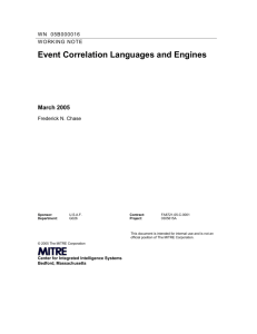 Event Correlation Languages and Engines