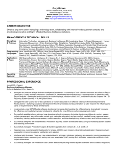 My Resume - Gary Brown's Homepage