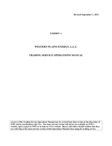 Trading Operations Manual - Western Plains Energy, LLC