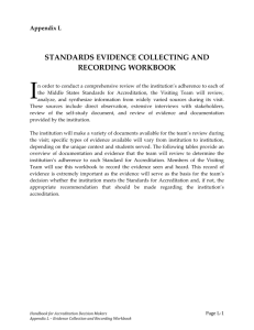 STANDARD: Philosophy, Mission, Beliefs, and/or Objectives