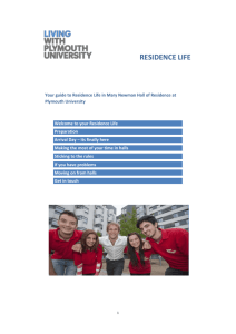 RESIDENCE LIFE Your guide to Residence Life in Mary Newman