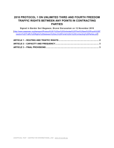 article 1 – routing and traffic rights