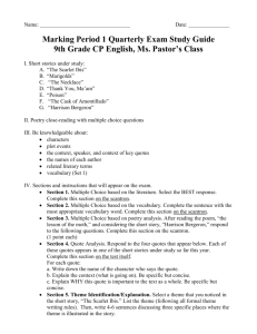 CP Quarterly Exam Study Guide