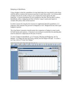 Budgeting in QuickBooks