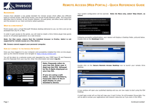 Remote Access (Web Portal) QRG - Citrix Access Gateway