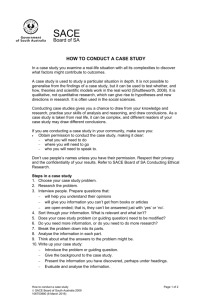 How to conduct a case study
