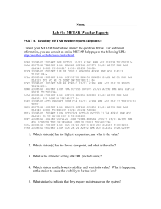 Lab #1: METAR Weather Reports