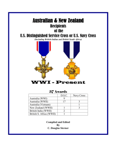 Australian Recipients of the DSC and Navy Cross