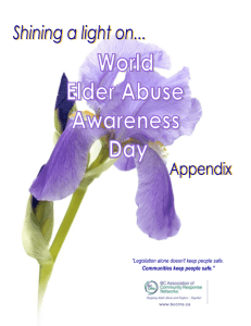 BC CRN World Elder Abuse Awareness Day Guide, Appendix