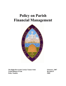Policy On Parish Financial Management