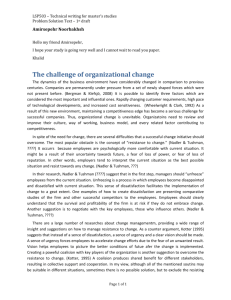 The challenge of organizational change