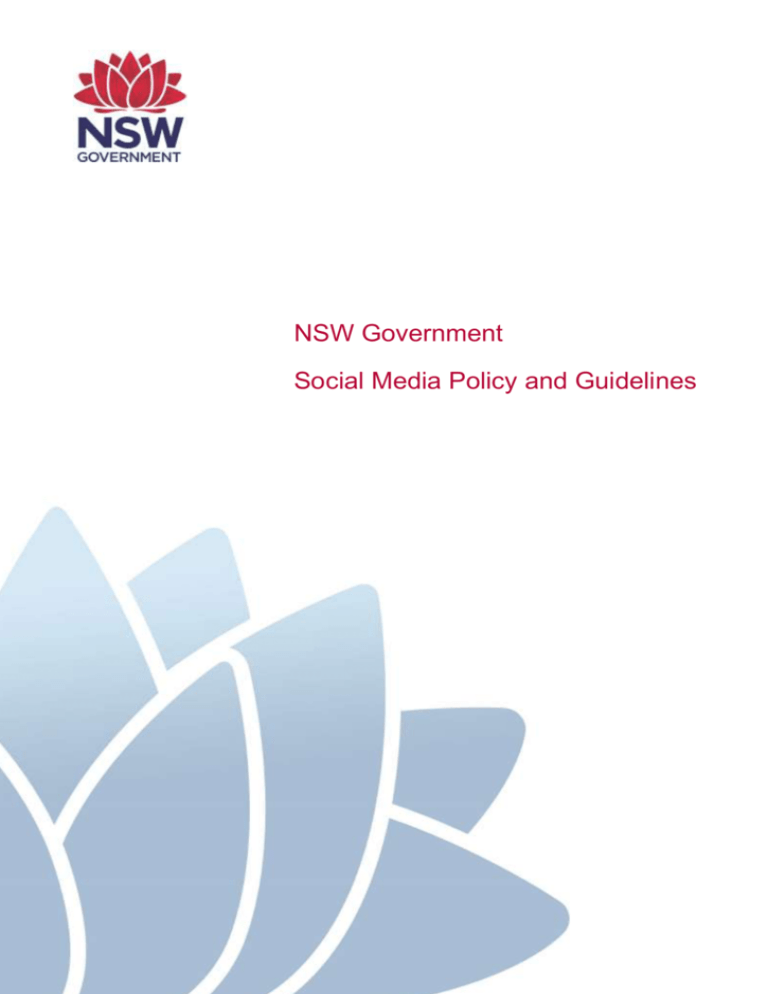 NSW Government Social Media Policy and Guidelines