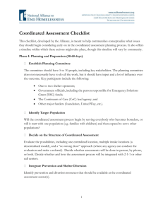 Coordinated Assessment Checklist | DOC