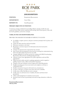 job description - Roe Park Resort