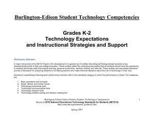 Tech Competencies Grades K-2 - Burlington