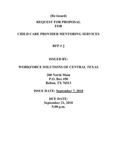 RFP # 3 - Workforce Solutions of Central Texas