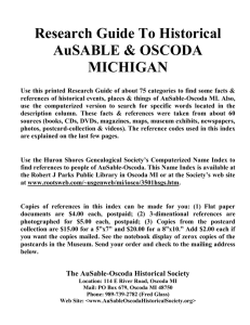 fact sheet - Ausable-Oscoda Historical Society & Museum