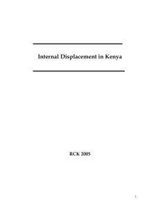 RCK Position paper in IDPs - Refugee Consortium of Kenya