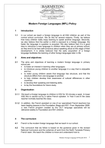 MFL Policy 2010 - Sunderland Learning Hub