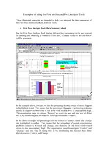 Examples of first and second pass analysis tools