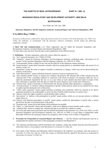(Actuarial Report and Abstract) Regulations, 2000 - Sa-Dhan