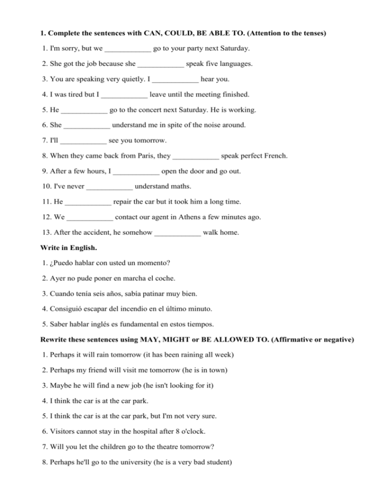 Past Modal Verbs Exercises With Answers Harewmenu