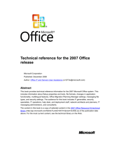 Office Resource Kit technical reference