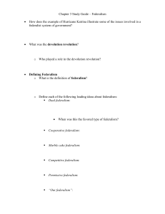 Chapter 3 Study Guide – Federalism