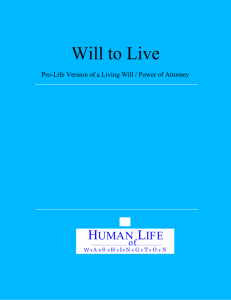 Will to Live - Human Life of Washington