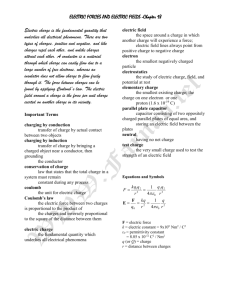 ELECTRIC FORCES AND ELECTRIC FIELDS