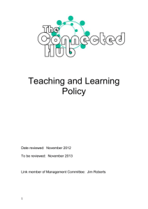 Teaching and Learning Policy