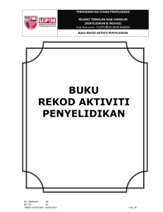 Buku Rekod Aktiviti Penyelidikan