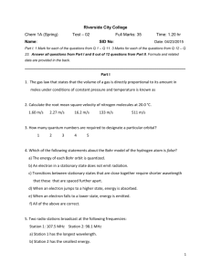Riverside City College Chem 1A (Spring) Test – 02 Full Marks: 35