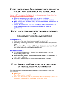 FLIGHT INSTRUCTOR'S RESPONSIBILITY WITH REGARD TO