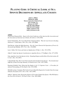 playing god: a critical look at sua sponte decisions by appellate courts