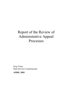 Administrative Appeals Processes