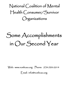National Coalition of Mental Health Consumer/Survivor Organizations