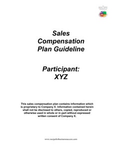 Sales compensation plan template