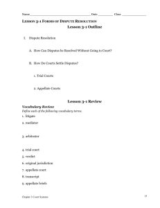 Chapter 3 Outline, Vocabulary and Objectives Hand-out
