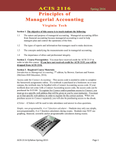 ACIS 2115 Syllabus - Department of Accounting and Information
